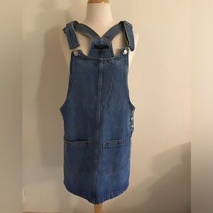 Forever 21 Blue Denim Overall Dress
